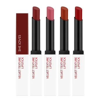 

Xiele Silk Thread Matte Lipstick Set 4-color Moisturizing Long-lasting Non-fading Matte Velvet Lipstick Set
