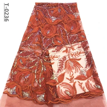 

Color African Lace Fabric 2019 High Quality French Velvet Lace Fabric With Sequins Lace Fabric For Wedding Party