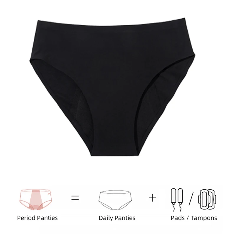 Breathable Menstrual Panties Sexy Women Underwear 4 Layer Leakproof Lingerie Hollow out Mesh Briefts Fast Absorbent Undies 4