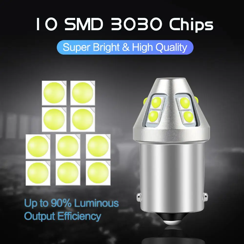 1156 ڵ  õ LED  1157, BA15S P21W, BAY15D P21/5W LED , R5W R10W S25 1156 BAU15S PY21W 10SMD 3030 Ĩ, 1 