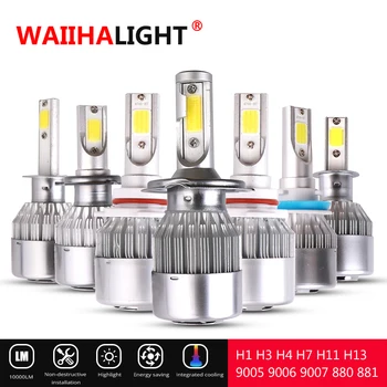 

2PCS H7 H3 H4 LED H1 H9 H13 LED Headlights Auto Lamp 9005 9006 9007 880 881 LED Car Light 6000K White 12V Automobile LED Lamp