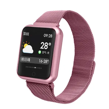 

P68 Women Smart Watch For Android Watch IP68 Waterproof Heart Rate Blood Pressure Smartwatch Men PK B57 P70 Q9 Bracelet