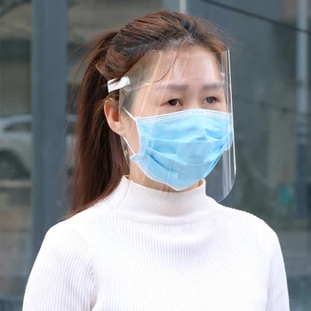 

Full Face Shield Covering Mask Transparent Anti Droplet Saliva Dust-proof Protection Anti-fog Visor