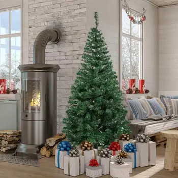 

Christmas Tree Artificial Decoration Full Tree with Solid Metal Stand for Home Party New