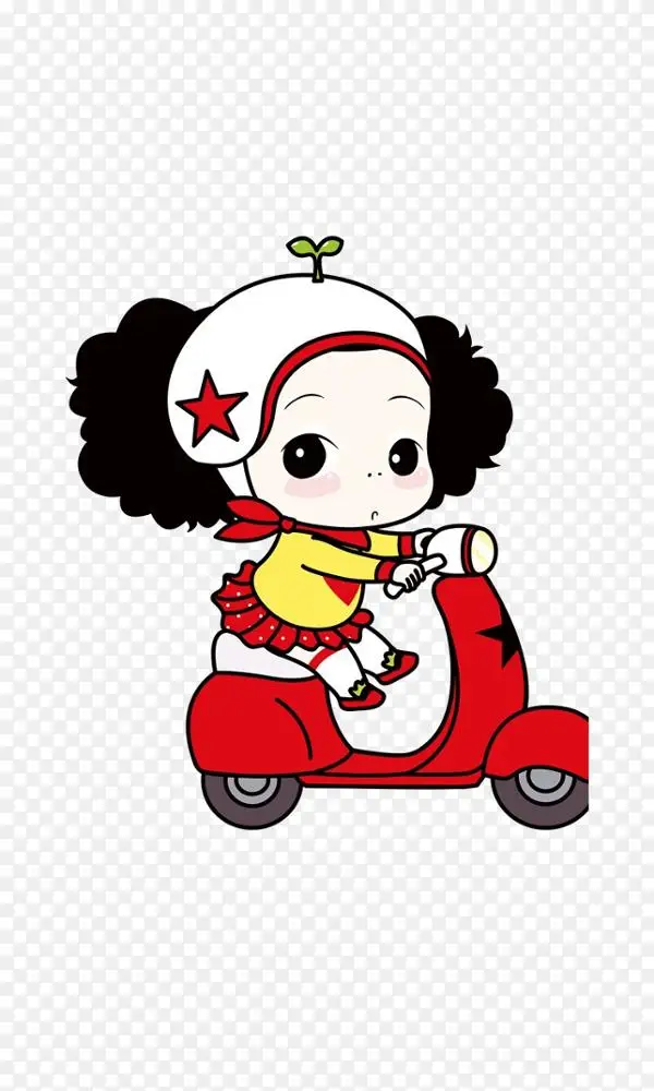 摩托车卡通 可爱的女性摩托车形象png图片素材免费下载 图片编号 Png素材网