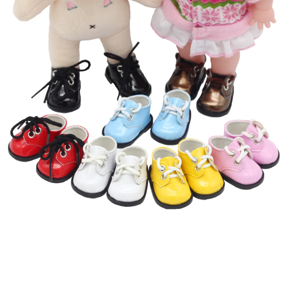 

New Arrival 5cm PU Shoes For BJD Doll 14-INCH Fashion Mini Doll Shoes for EXO Russian DIY Handmade Doll Accessories
