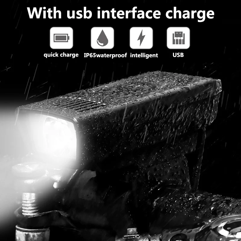 Фара велосипедная с зарядкой от USB и встроенным аккумулятором|Велосипедная фара|