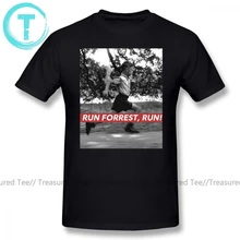 

Forrest Gump T Shirt RUN FORREST, RUN T-Shirt Beach Awesome Tee Shirt Short-Sleeve Big Man Graphic Cotton Tshirt
