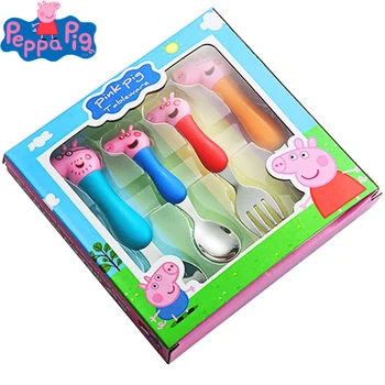 

Peppa Pig Birthday Party Decorations Kids Tableware Spoon Fork Set Baby Shower Dining Lunch George Peppa Pig Party Toys