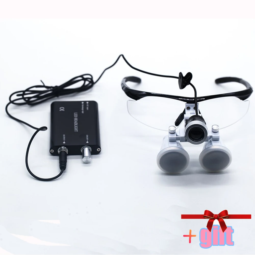 

Dental loupes Surgical Magnifier 2.5X/3.5X Magnification Binocular magnifying glass with led lights Medical Operation Loupe Lamp
