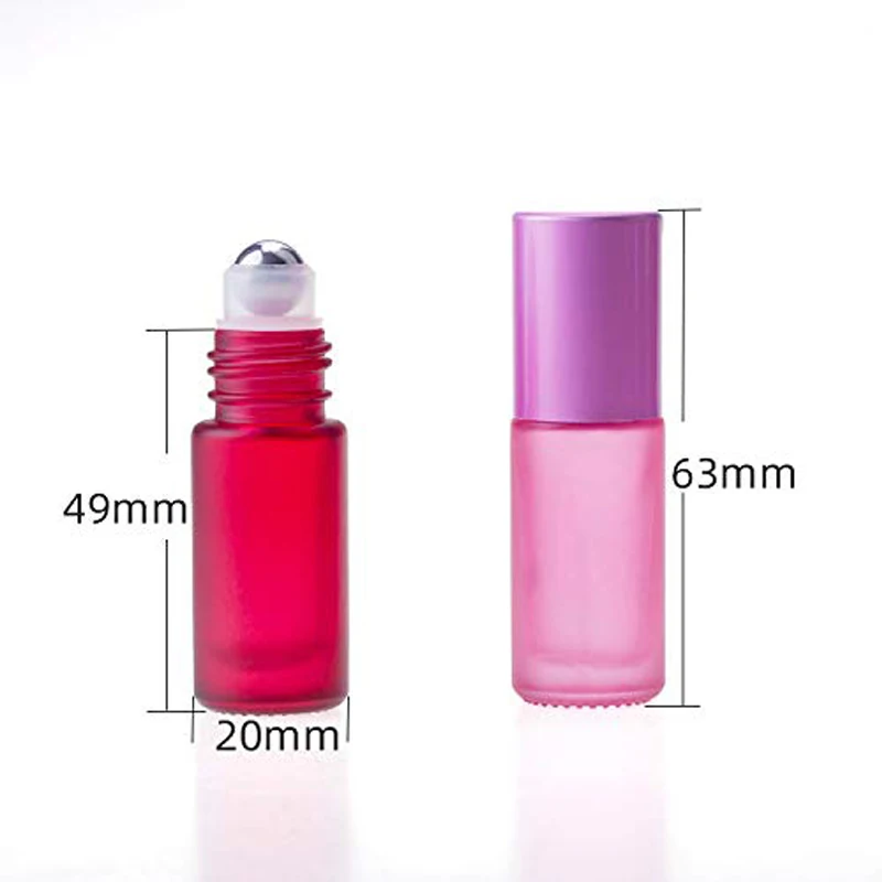 여행용 에센셜 오일용 5ml 매트 두꺼운 유리 롤, 5cc 롤러 볼, 내구성 있는 향수 바이알, 30 개