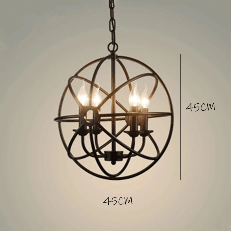B Modern Loft LED Chandelier Lighting Retro Iron Lampshade Pendant Lamp Living Room Restaurant Bedroom Cafe Decor Wrought Hanglamp - Цвет корпуса: B