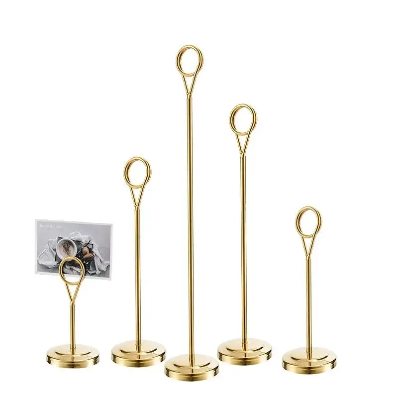 Stainless Steel Table Number Holder Place Card Holder Table Picture Holder Wire Photo Holder Clip Menu Memo Note Stand