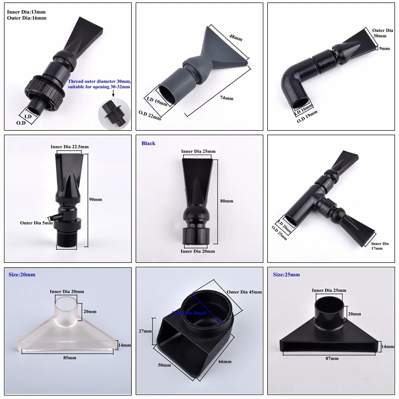 Aquarium Pump Aquarium Tank Pump Duckbill Water Output Universal Adjustable Fish Tank Sprinkler Garden Irrigation Water Pipe Connectors 1pc