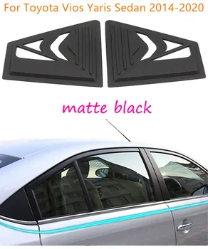 

2PCS Car Window Cover For Toyota Vios Yaris Sedan 2008-2020 Exterior Rear Car Side Window Louvers Vent Cover Trim Decoration