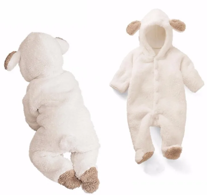 Подштанники для девочек комбинезоны для новорожденных с рисунком сезон осень-зима; теплая одежда; коралловый флис; Детский костюм для младенцев, Bebe, детская одежда для сна для малышей Комбинезоны - Цвет: White Style02