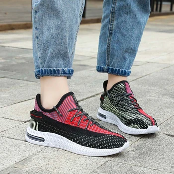 

New Flyknit Women Walking Sneakers Shoes Colorful Flat Woman Casual Shoes Luxury Ladies Leisure Shoes Woman tenis feminino