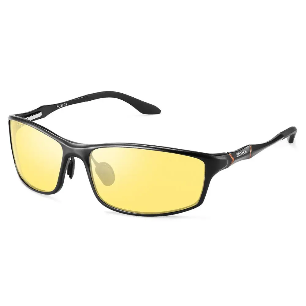 

Soxick Classic Vintage Sunglasses Polarized Men Women Yellow Sunscreen UV Protection Anti-Glare Car Driver Night Vision Goggles