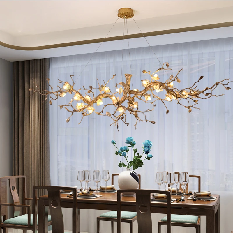 Phube Lighting Large Artistic Branches Chandeliers Coloured Glaze