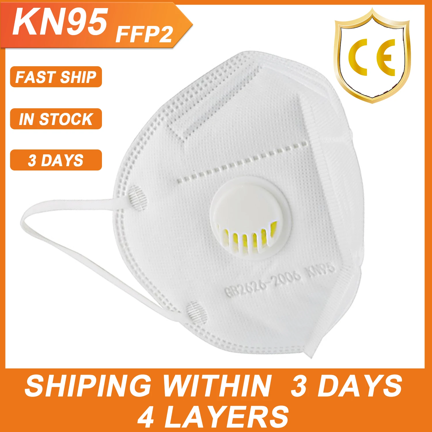 

10/20PC KN95 CE Certification Face Mask PM2.5 Anti-fog Mask Filter Strong Protective MouthMask 5-Layer FFP2 Respirator Reusable