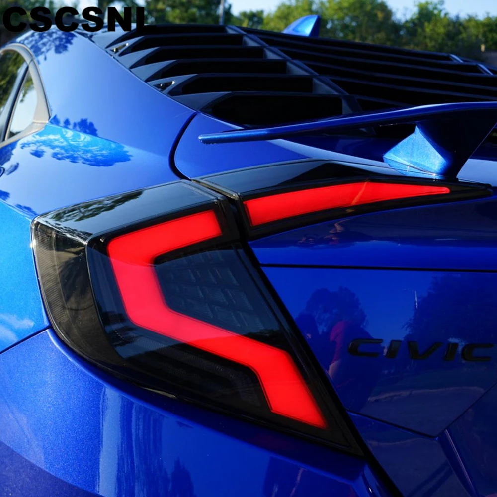 1 комплект для Honda Civic задний фонарь Civic светодиодный задний фонарь DRL светодиодный динамический сигнал тормоза заднего хода аксессуары