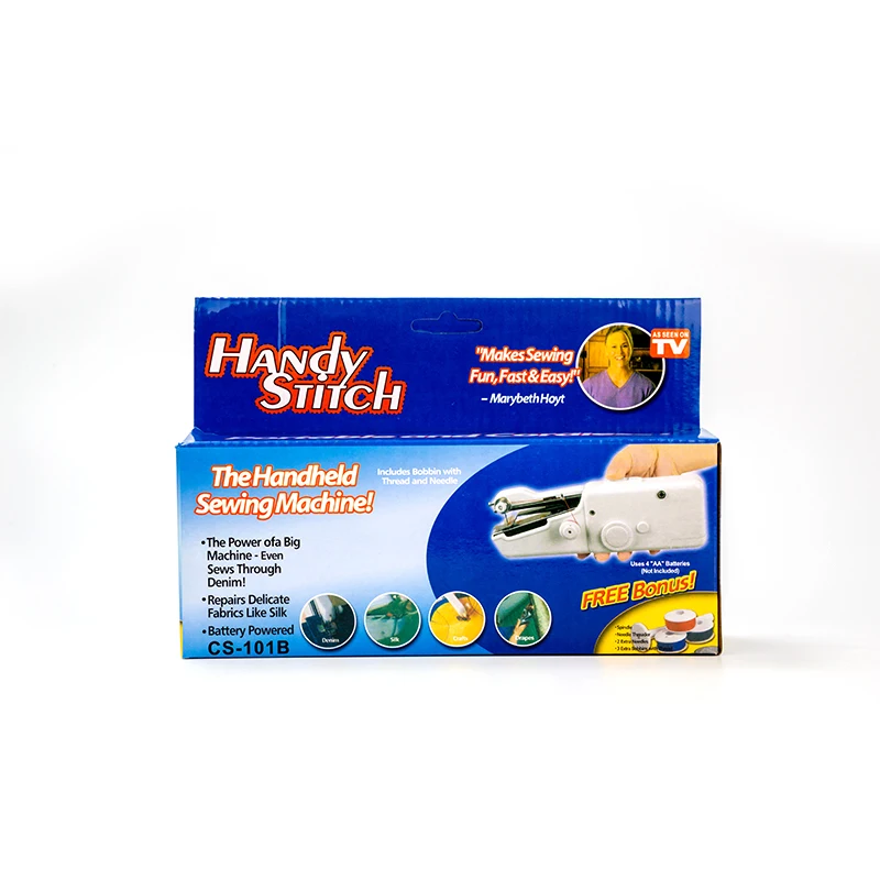 Portable Mini Hand Sewing Machine Household Cordless Electric Stitch Needlework Set for Quick Repairs DIY Clothes Stitchin