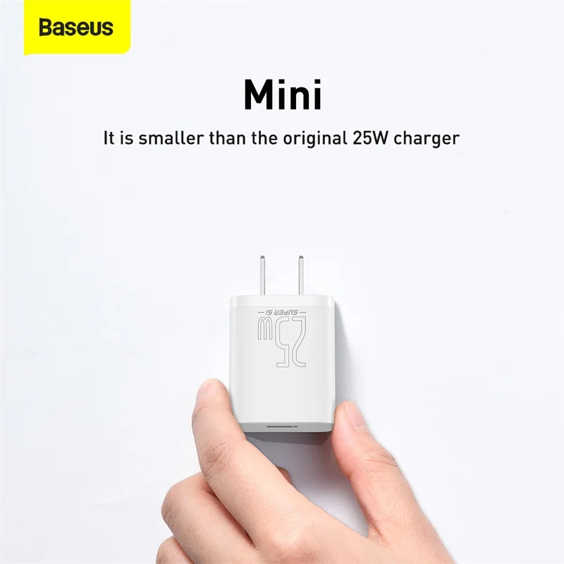 Baseus PD 25 Вт US Type-C зарядное устройство для Huawei Samsung Xiaomi iphone быстрое Быстрая зарядка