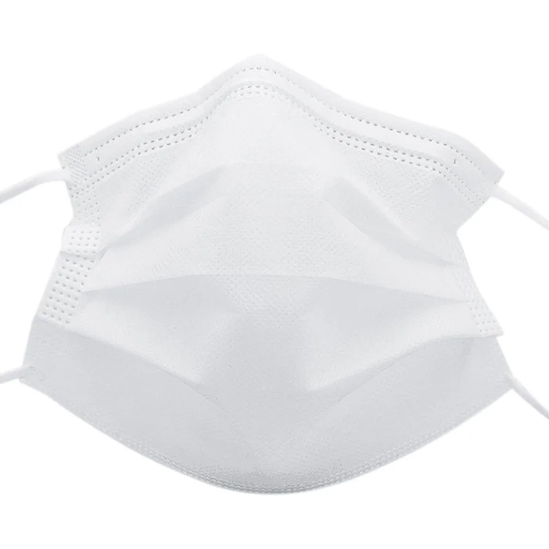 

100Pcs White Disposable Face Mask 3 Layer Mouth Face Mask Prevent Anti-Dust Bacteria Proof Flu Kind Mask