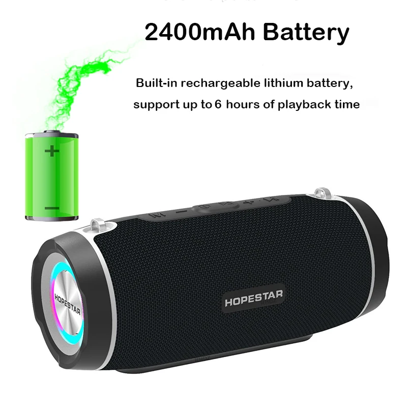 HOPESTAR H45 портативная вечерняя Колонка высокой мощности 20 Вт водонепроницаемая