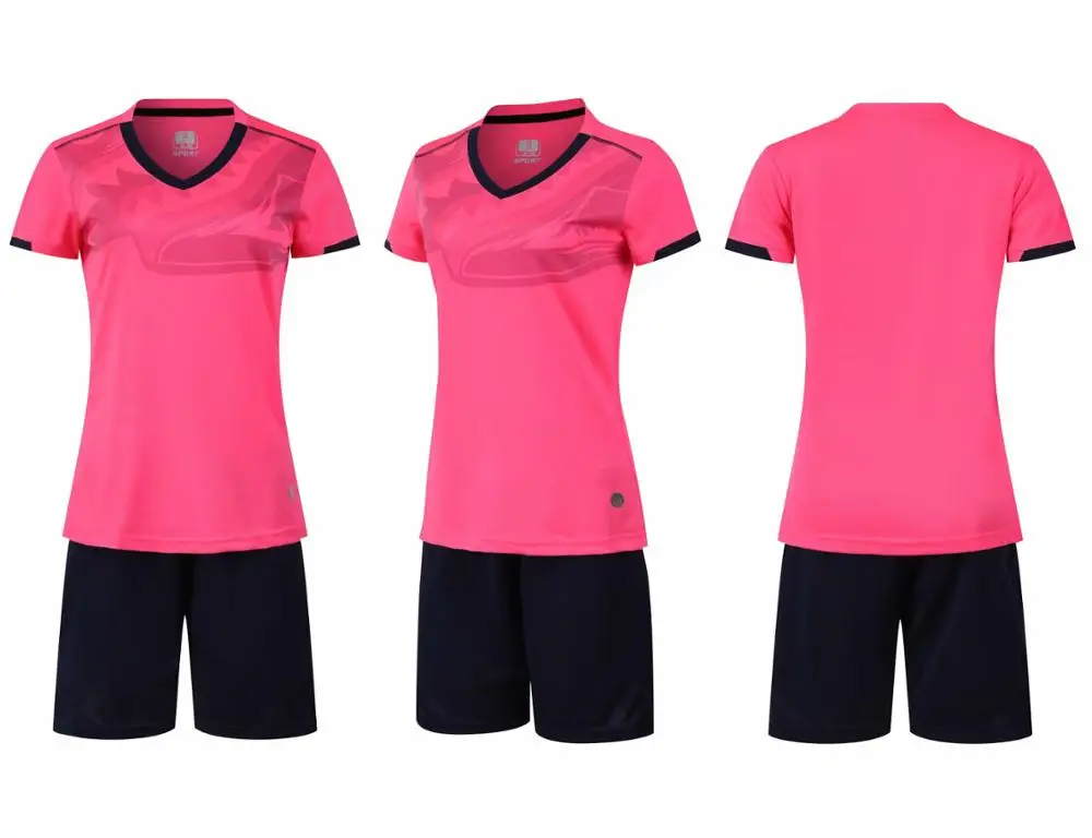 Women Female girl Soccer Jersey Set Football Jersey Tracksuit Soccer V neck Training Suit survetement Football Sport Uniform