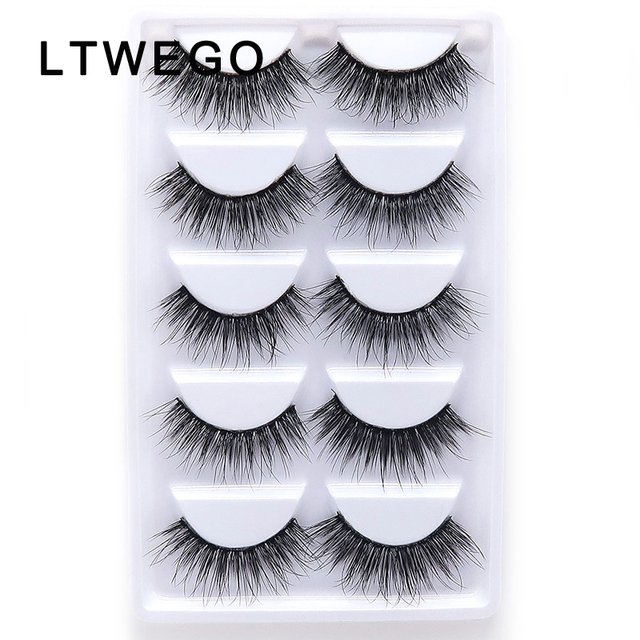 NEW 5Pairs 3D Faux Mink Eyelashes Natural Thick Long False Eyelash Dramatic Fake Lashes Makeup Extension Eyelashes Cilio