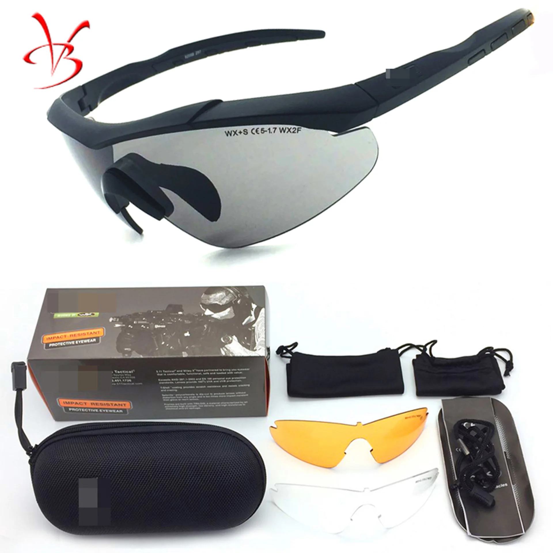 

New Style 5.11 Tactical Eye Protection Glasses Bicycle Glass Outdoor Sports Impact Resistance Shooting Explosion-Proof Glasses A