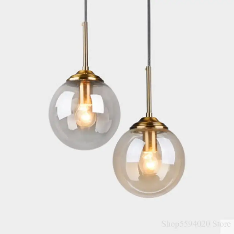 Современная Золотая светодиодная Подвесная лампа для столовой кухни спальни