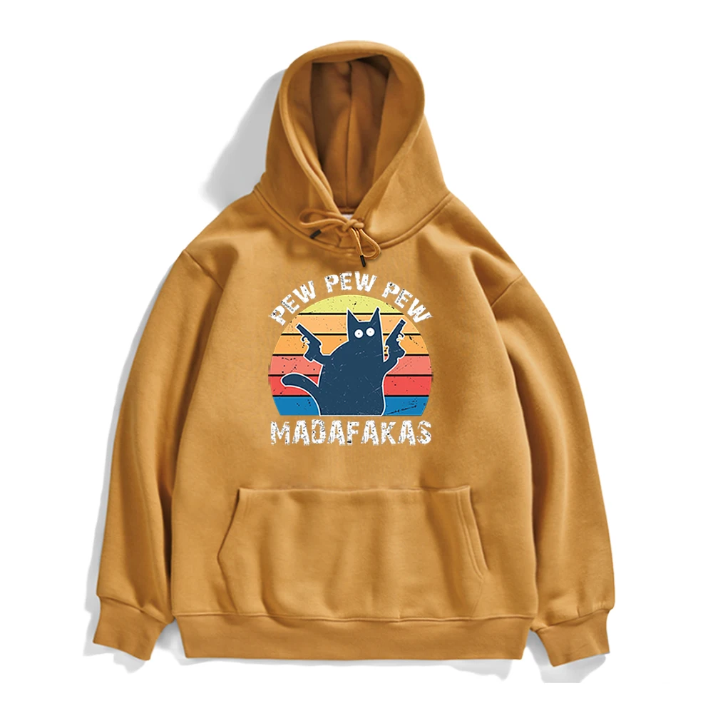 

Hoody Personality Letter Cat Clothes Pew Madafakas Printed Mens Hoodies Street Fashion Man Pullover Funny Casual Men's Hoodie