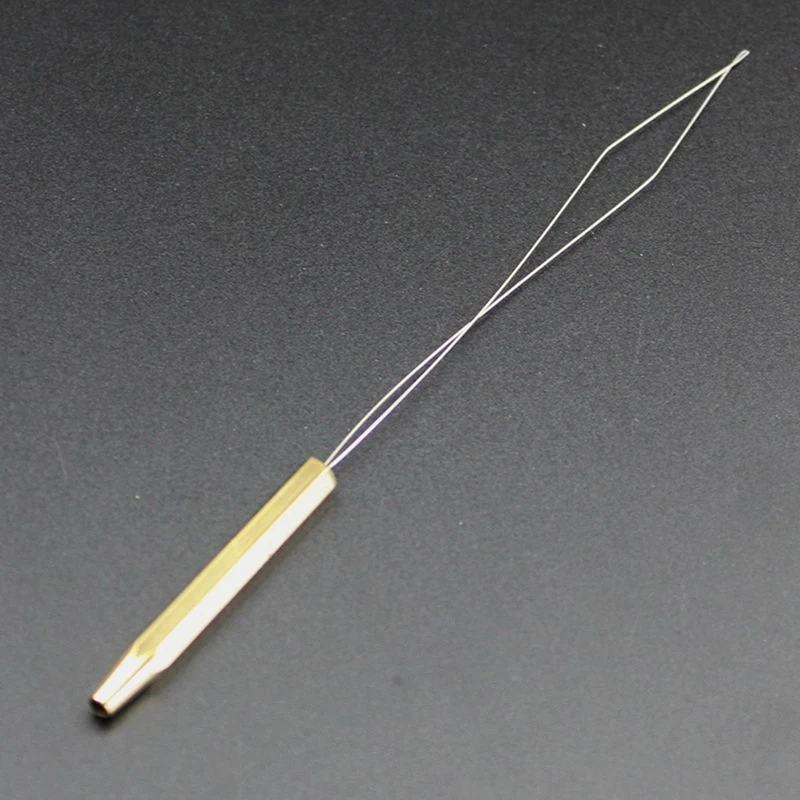 Fishing tools 1PCS Brass Bobbin Threader Fly Fishing Tying Thread Half Hitch Tool Fly Fishing Bug Binding Tools