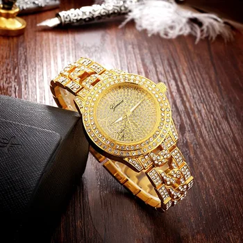 

Watch Women Creative Luxury Diamond Quartz Wristwatch Gift For Ladie Casual Steel Wrist Watches Women Elegant Female Clock Woman