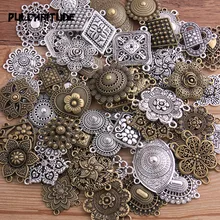 Pulchritude Willekeurige 6 Pcs Mix 31 Stijlen Twee Kleur Zinklegering Retro Hangers Connectors Linker Voor Diy Charm Sieraden Accessoire