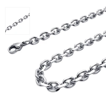 

Jewelry Men's Ladies necklace, stainless steel necklace, silver - width m
