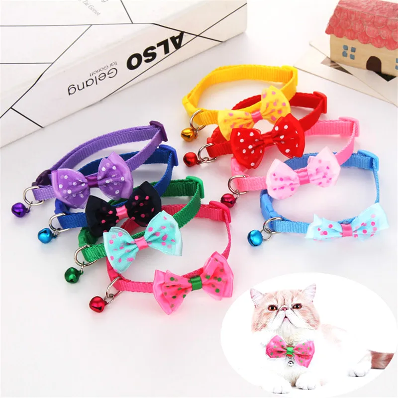 Collar de Gato ajustable para gato, correa para el cuello, accesorios para gato con encaje de moda, colorido, 19-32cm, Envío Gratis