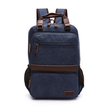 

WANFUBAO Travel Bag Canvas Backpack Casual Men Shoulder Bags Good Qualtiy Outdoor Bags Mens Travel School Retro Zipper Shoulder