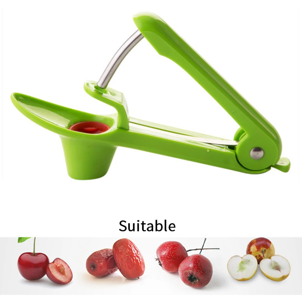 

Handheld Cherry Olive Pitter Corer Stone Seed Removal Squeeze Grip Go Nuclear Device Fruit Core Remover Fruit Vegetable Tool B4