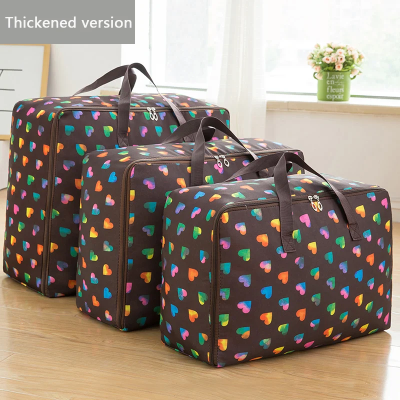 13Thickened 3pcs se Комплект из 3 предметов, дорожная сумка для отдыха, сумка для хранения одежды, Большая вместительная сумка, стеганая сумка, влагостойкая переносная сумка для дома - Цвет: 13Thickened 3pcs se