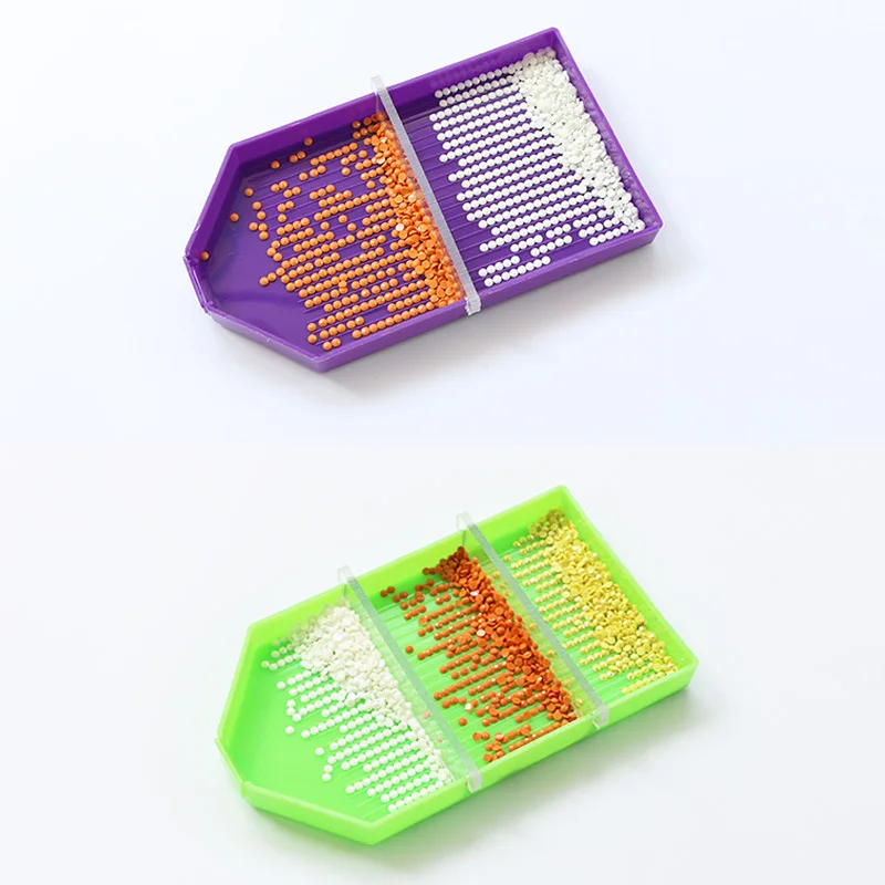 Tray Decor Point Drill Plate Baffle Embroidery Tool DIY Handmade Craft Diamond Painting Tray Cross Stitch Storage Accessories
