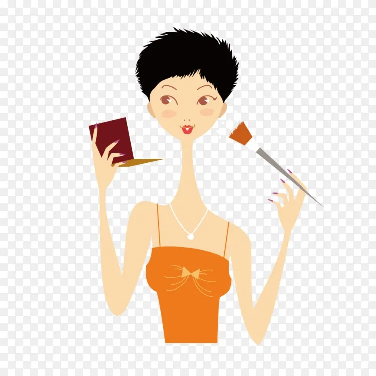化妆品美容院 时尚吊带 女性短发png图片素材免费下载 图片编号 Png素材网