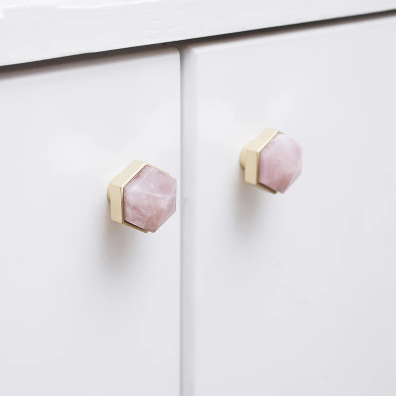 Латунные ручки и в скандинавском стиле из натурального хрусталя для шкафа/ручки