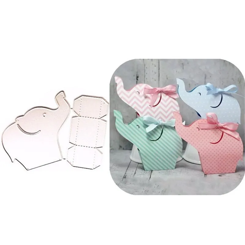

Elephant Ear Box Bow Metal Cut Dies Stencils for Scrapbooking Stamp/Photo Album Decorative Embossing DIY Paper Cards