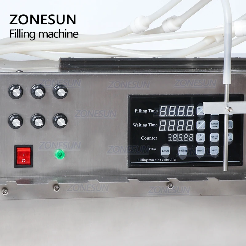 ZONESUN 6 головок самовсасывающий мешок для напитков разливочная машина с цифровым управлением компактная Точная машина для наполнения
