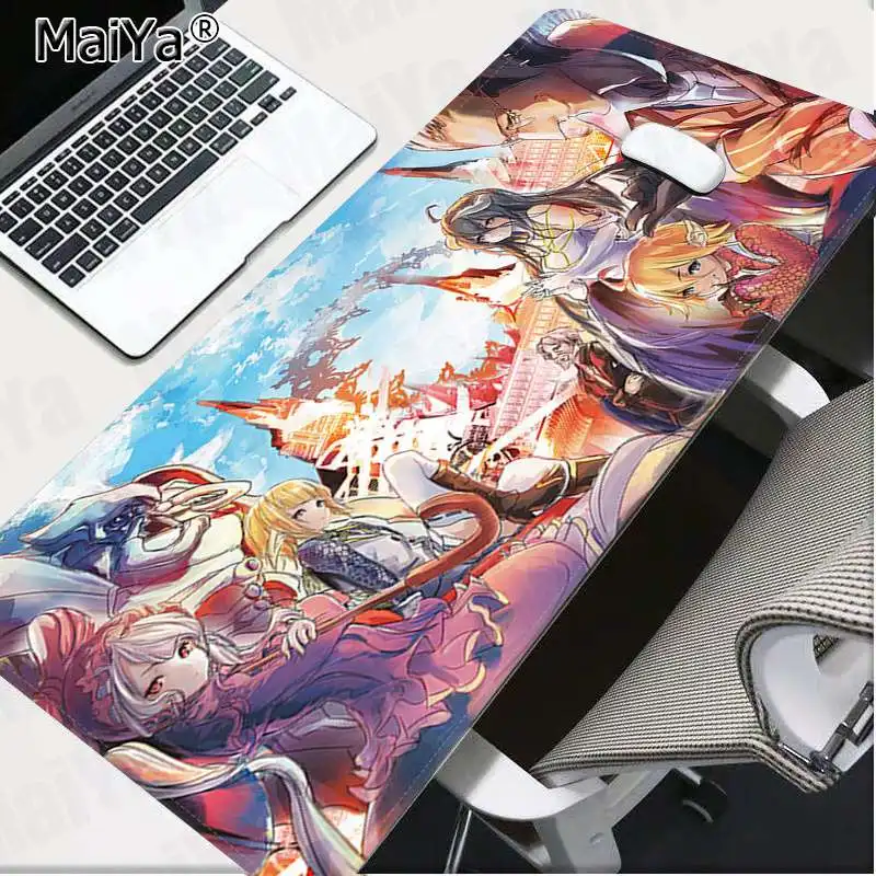 Maiya японский персонаж аниме Overlord персонажи Albedo Nazarick геймер игровые коврики коврик для мыши большой коврик для мыши клавиатуры коврик - Цвет: Lock Edge 40X90cm