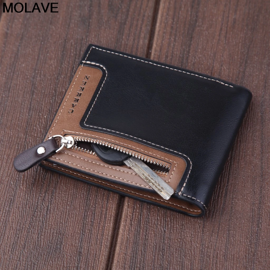 Molave кошелек, Ретро стиль, мужские короткие кошельки на молнии, кошелек для монет, сумка, сплошной цвет, много держателей карт, сумочка, клатч, carteira masculina