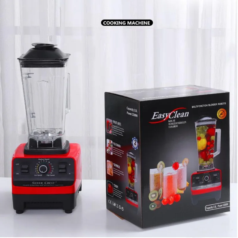 Blender Powerful High Speed Blenders Food Mixer Fruit Juicer Ice Avocado Smoothie Milkshake Bar Wall Breaking Machine